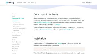 Command Line Tools | Netlify