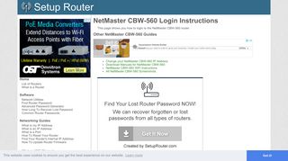 How to Login to the NetMaster CBW-560 - SetupRouter