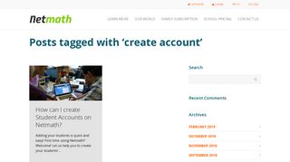 create accountNetmath | Netmath