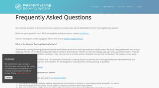 FAQs | Parents' Evening Booking System | NetMedia