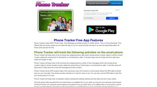 Phone Tracker - World Leader in Free Mobile Tracker Software for ...