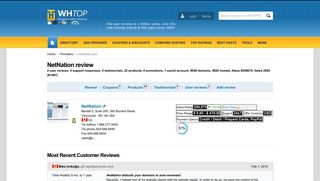 NetNation Review 2019 - web hosting reviews by 2 users. Rank 1/10