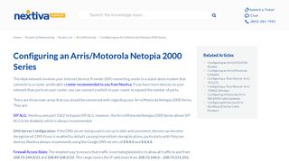 Configuring an Arris/Motorola Netopia 2000 Series | Nextiva Business ...