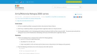 Arris/Motorola Netopia 2000-series - Intermedia Knowledge Base