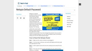 Netopia Default Password - The Tech-FAQ