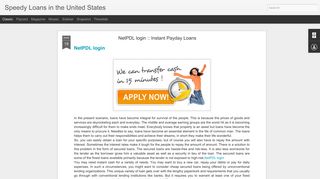 NetPDL login :: Instant Payday Loans | Speedy Loans in the United ...