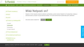 Mikä Netposti on? | Asiakaspalvelu | S-Pankki.fi