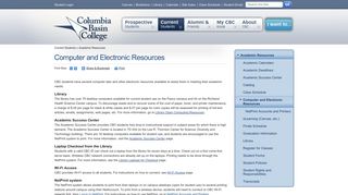 Computer and Electronic Resources : Columbia Basin College