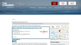 NetroMedia Streaming Services Ltd. - Victoria Chamber of Commerce