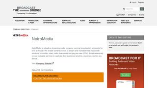NetroMedia - Company Directory - The Broadcast Bridge - Connecting ...