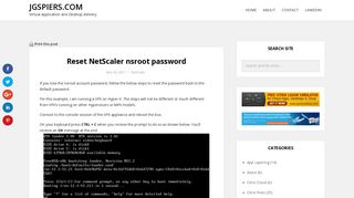 Reset NetScaler nsroot password – JGSpiers.com