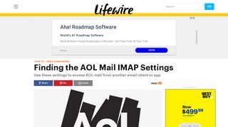 What Are the AOL Mail IMAP Settings? - Lifewire