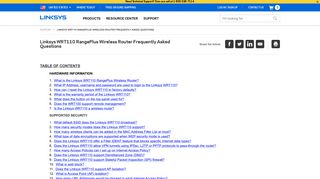 Linksys WRT110 RangePlus Wireless Router Frequently Asked ...