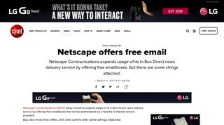 Netscape offers free email - CNET