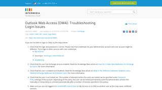 Outlook Web Access (OWA): Troubleshooting Login Issues ...