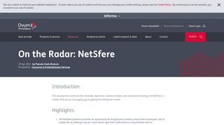 On the Radar: NetSfere | Ovum Link
