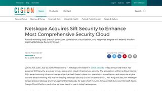 Netskope Acquires Sift Security to Enhance Most Comprehensive ...