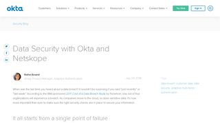 Data Security with Okta and Netskope | Okta