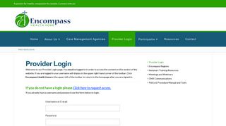 Provider Login | Encompass Health Home
