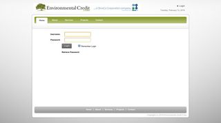 User Log In - Environmental Credit Corp