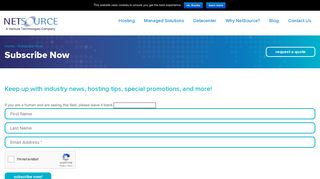 Subscribe Now - NetSource - NetSource Communications