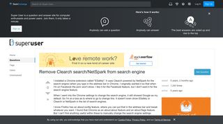 firefox - Remove Clearch search/NetSpark from search engine ...