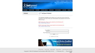 Webmail - NetSpeed | BroadBand and Telephony