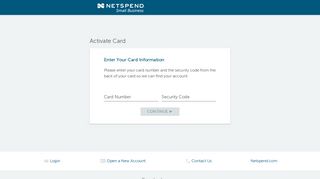 Card Activation - Netspend
