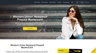 Western Union® NetSpend® prepaid MasterCard® | Western Union US