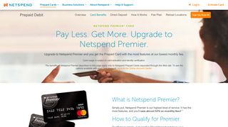 Netspend Premier | Netspend Prepaid Debit Cards