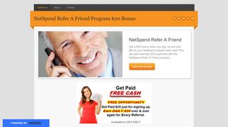 NetSpend Refer A Friend Program $20 Bonus - NetSpend