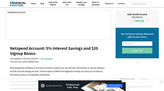 Netspend Account: 5% Interest Savings and $20 Signup Bonus ...