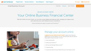 Online Account Center | Netspend Small Business Account