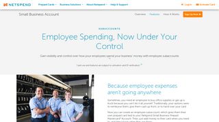 Subaccounts for Employees | Netspend Small Business Account