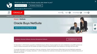 Oracle and NetSuite | Oracle Australia