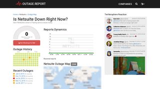Netsuite Down? Service Status, Map, Problems History - Outage.Report