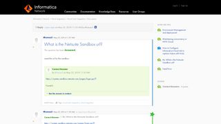 What is the Netsuite Sandbox url? - Informatica Network