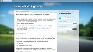 Netsuite Scripting Hacks!: Netsuite sandbox access changing from ...
