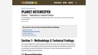 Planet Netsweeper: Methodology & Technical Findings - The Citizen Lab