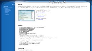 Nettalk - www.ntalk.de - IRC-Chatclient