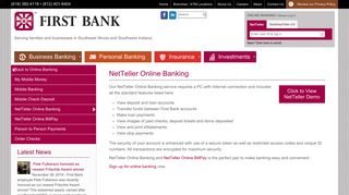 NetTeller Online Banking: First Bank
