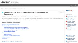 NetVanta 3120 and 3130 Reset Button and Bootstr... |ADTRAN Support ...
