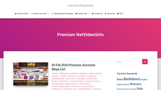 NetVideoGirls - Free Porn Passwords