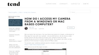 How do I access my camera from a Windows or Mac based computer ...