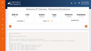 Netwave IP Camera - Password Disclosure - Exploit Database