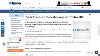 Trade Shares on the Mobile App with Netwealth | finder.com.au