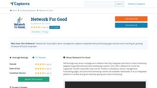 Network For Good Reviews and Pricing - 2019 - Capterra