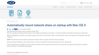 Automatically mount network share on startup with Mac OS X ...