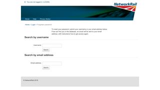 Forgotten your username or password? - Network Rail e-learning system