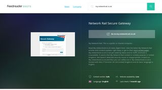 Get My.networkrail.co.uk news - Network Rail Secure Gateway